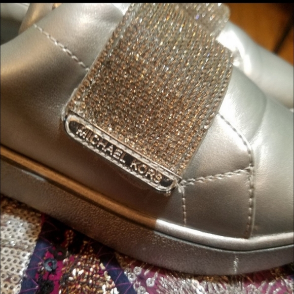 Michael Kors Blinged Velcro Straps Sneakers - Picture 2 of 6